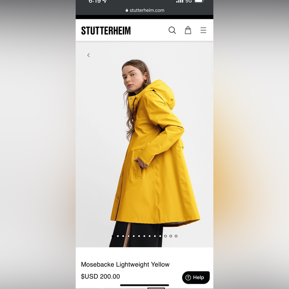 Stutterheim Moseback Lightweight Raincoat Womens … - image 8